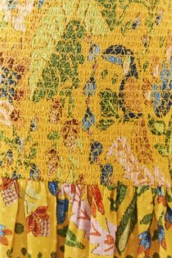 Farm Rio Yellow Summer Garden Mini Skirt -Trend Farm Rio 306300 04