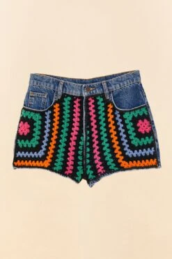 Farm Rio Crochet Denim Shorts -Trend Farm Rio 306315 06