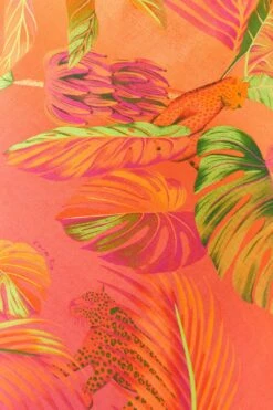 Orange Ombre Forest Lenzing™ Ecovero™ Viscose Midi Dress -Trend Farm Rio 306325 05