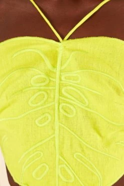 Farm Rio Lime Green Monstera Midi Dress -Trend Farm Rio 306330 06 1