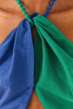 Farm Rio Blue And Green Crop Top -Trend Farm Rio 306345 03