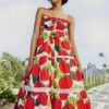 Farm Rio Tomato Midi Dress 2 Farm Rio Tomato Midi Dress -Trend Farm Rio 306390 01