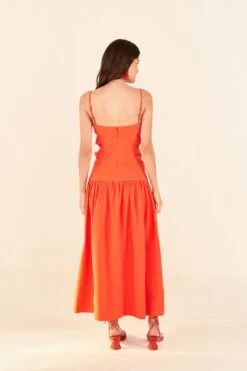Farm Rio Orange Cut Out Midi Dress -Trend Farm Rio 306742 04 1