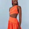 Farm Rio Orange One Shoulder Mini Dress -Trend Farm Rio 306896 01