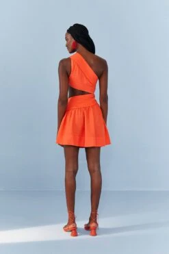 Farm Rio Orange One Shoulder Mini Dress -Trend Farm Rio 306896 03