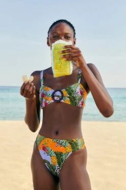 Farm Rio Striped Bananas Bikini Bottom