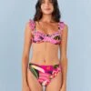 Farm Rio Pink Leopard Forest High Waisted Bikini Bottom -Trend Farm Rio 307081 02
