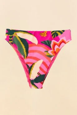 Farm Rio Pink Leopard Forest High Waisted Bikini Bottom -Trend Farm Rio 307081 05