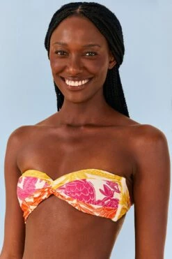 Farm Rio Tropical Woodcut Strapless Bikini Top -Trend Farm Rio 307085 03
