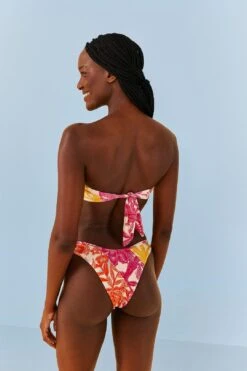 Farm Rio Tropical Woodcut Strapless Bikini Top -Trend Farm Rio 307085 04