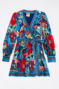 Farm Rio Blue Vintage Forest Lenzing™ Ecovero™ Viscose Mini Dress 13 Farm Rio Blue Vintage Forest Lenzing™ Ecovero™ Viscose Mini Dress -Trend Farm Rio 308215 06