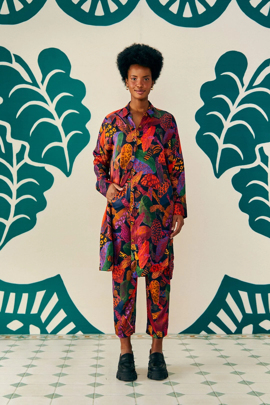 Farm Rio Leopard Mushroom Lenzing™ Ecovero™ Viscose Pants 3 Farm Rio Leopard Mushroom Lenzing™ Ecovero™ Viscose Pants