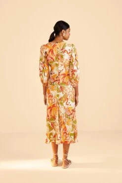 Farm Rio Sand Leopard Forest Midi Dress -Trend Farm Rio 309150 04
