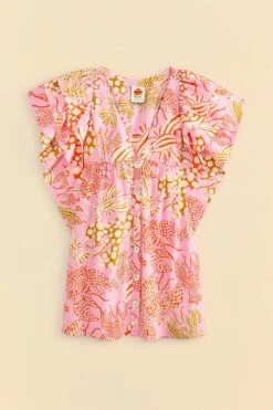 Farm Rio Pink Mixed Lobsters Organic Cotton Mini Dress -Trend Farm Rio 309152 06
