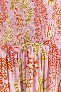 Farm Rio Pink Mixed Lobsters Midi Dress -Trend Farm Rio 309155 06