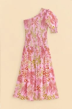 Farm Rio Pink Mixed Lobsters Midi Dress -Trend Farm Rio 309155 07