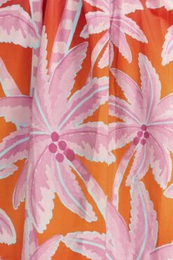 Farm Rio Red Coconut Tree Organic Cotton Midi Dress 11 Farm Rio Red Coconut Tree Organic Cotton Midi Dress -Trend Farm Rio 309180 05