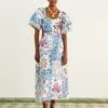 Farm Rio Off-White Romantic Bandanas Midi Dress -Trend Farm Rio 309191 01