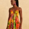 Farm Rio Mixed Romantic Garden Mini Dress 1 Farm Rio Mixed Romantic Garden Mini Dress -Trend Farm Rio 309192 01