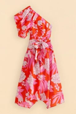 Farm Rio Red Dewdrop Floral Midi Dress -Trend Farm Rio 309194 06