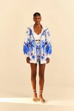 Farm Rio Off-White Jungle Chic Shorts -Trend Farm Rio 309221 02