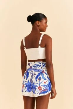 Farm Rio Off-White Jungle Chic Shorts -Trend Farm Rio 309221 04