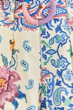 Farm Rio Off-White Romantic Bandanas Shorts -Trend Farm Rio 309222 05