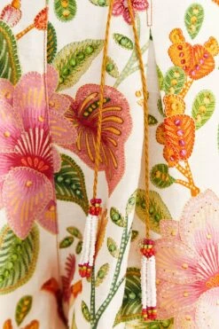 Farm Rio Off-White Macaw Bloom Shorts -Trend Farm Rio 309223 05