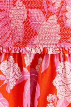 Farm Rio Red Dewdrop Floral Mini Dress -Trend Farm Rio 309259 05