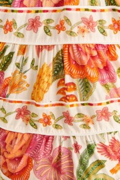 Farm Rio Off-White Macaw Bloom Mini Dress -Trend Farm Rio 309266 05