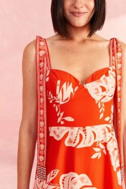 Farm Rio Red Lace Monsteras Midi Dress 9 Farm Rio Red Lace Monsteras Midi Dress -Trend Farm Rio 309287 03