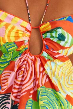 Farm Rio Red Striped Fishes Mini Dress -Trend Farm Rio 309320 04