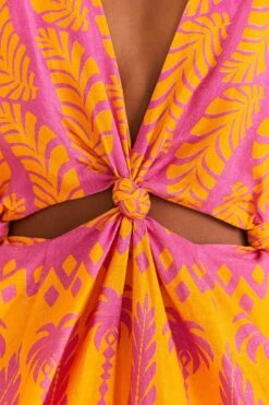 Farm Rio Orange Pineapple Love Mini Dress -Trend Farm Rio 309321 04