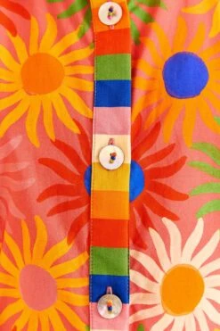 Farm Rio Coral Mixed Graphic Macaws Midi Dress 12 Farm Rio Coral Mixed Graphic Macaws Midi Dress -Trend Farm Rio 309363 05