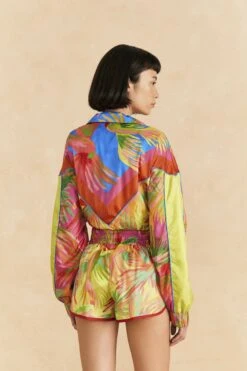 Farm Rio Lime Painted Birds Shorts -Trend Farm Rio 309369 03