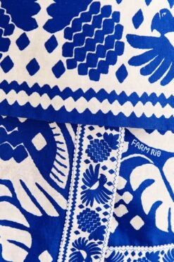 Farm Rio Navy Blue Jungle Scarf Mini Skirt -Trend Farm Rio 309382 05