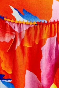 Farm Rio Red Ombre Chita Midi Skirt -Trend Farm Rio 309389 05