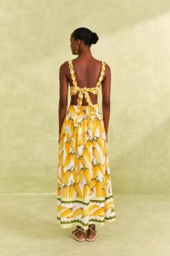 Farm Rio Off-White Peppers Maxi Skirt -Trend Farm Rio 309400 04