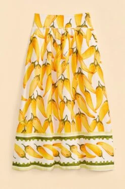 Farm Rio Off-White Peppers Maxi Skirt -Trend Farm Rio 309400 06