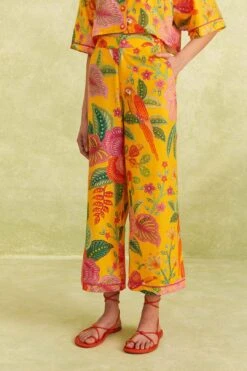 Farm Rio Yellow Macaw Bloom Pants -Trend Farm Rio 309404 03