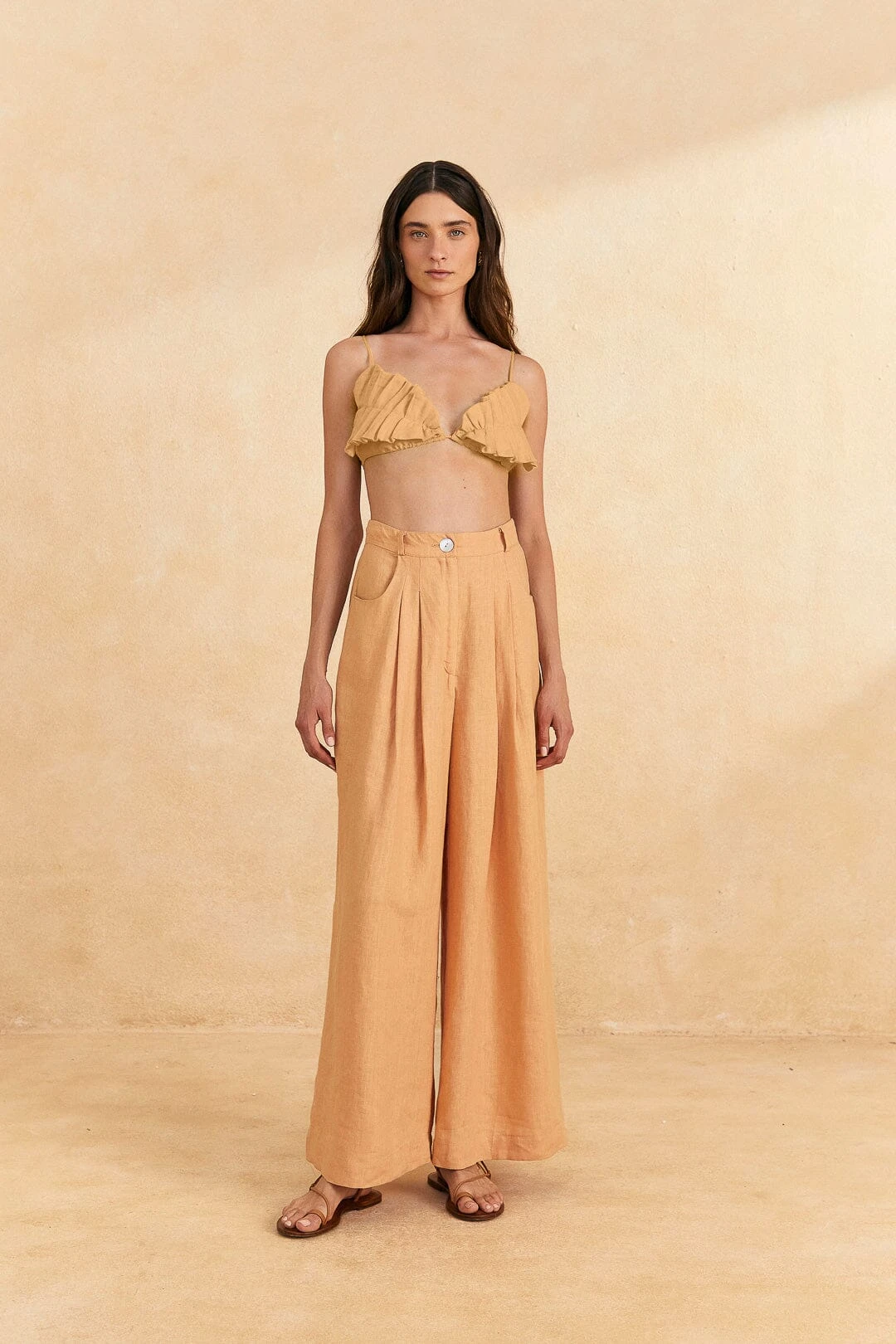 Farm Rio Beige Leaf Crop Top 4 Farm Rio Beige Leaf Crop Top - Image 2