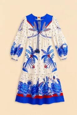 Farm Rio Off-White Jungle Chic Midi Dress -Trend Farm Rio 309509 06