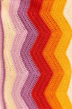 Farm Rio Multi Stripes Crochet Wrap Mini Skirt -Trend Farm Rio 309552 04