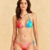 Farm Rio Blue Painted Birds Plaid Side Tie Bikini Bottom 1 Farm Rio Blue Painted Birds Plaid Side Tie Bikini Bottom -Trend Farm Rio 310549 01