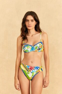 Farm Rio Bahia Mixed Scarves Bikini Bottom