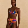 Farm Rio Blue Floral Tropical & Colorful Stripes Bikini Top 1 Farm Rio Blue Floral Tropical & Colorful Stripes Bikini Top -Trend Farm Rio 310618 02