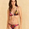 Farm Rio Blue Floral Tropical & Colorful Stripes Bikini Bottom -Trend Farm Rio 310623 02