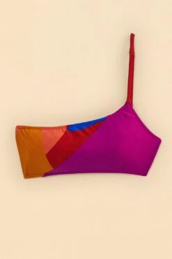 Farm Rio Colorful Leaves One-Shoulder Bikini Top -Trend Farm Rio 310628 04