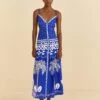 Farm Rio Blue Mixed Ondina Midi Dress 1 Farm Rio Blue Mixed Ondina Midi Dress -Trend Farm Rio 310652 01