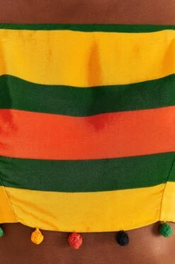 Farm Rio Yellow, Green & Red Striped Crop Top -Trend Farm Rio 310659 05
